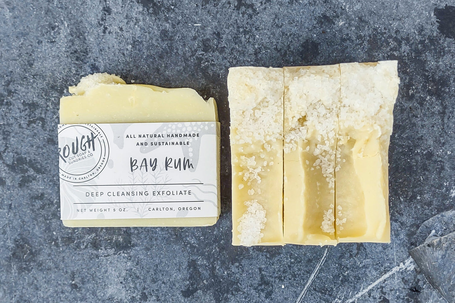 Bay Rum Handcrafted Artisan Rough Cut Soap