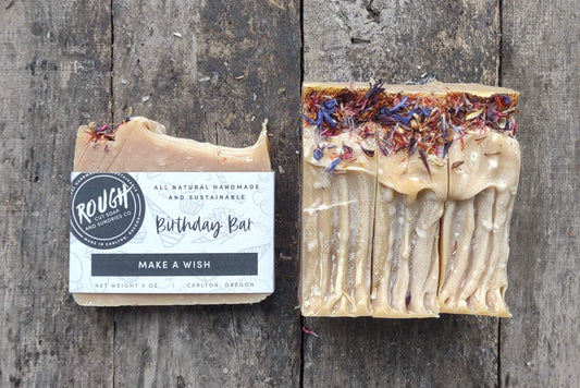 Happy Birthday Bar  Handcrafted Artisan Rough Cut Soap