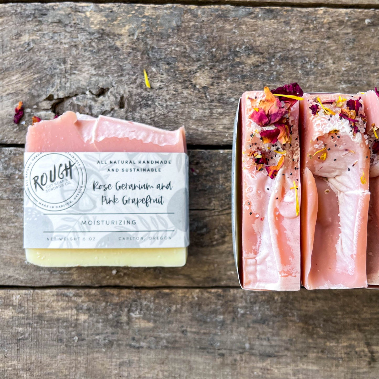 Rose Geranium and Pink Grapefruit Soap Bar