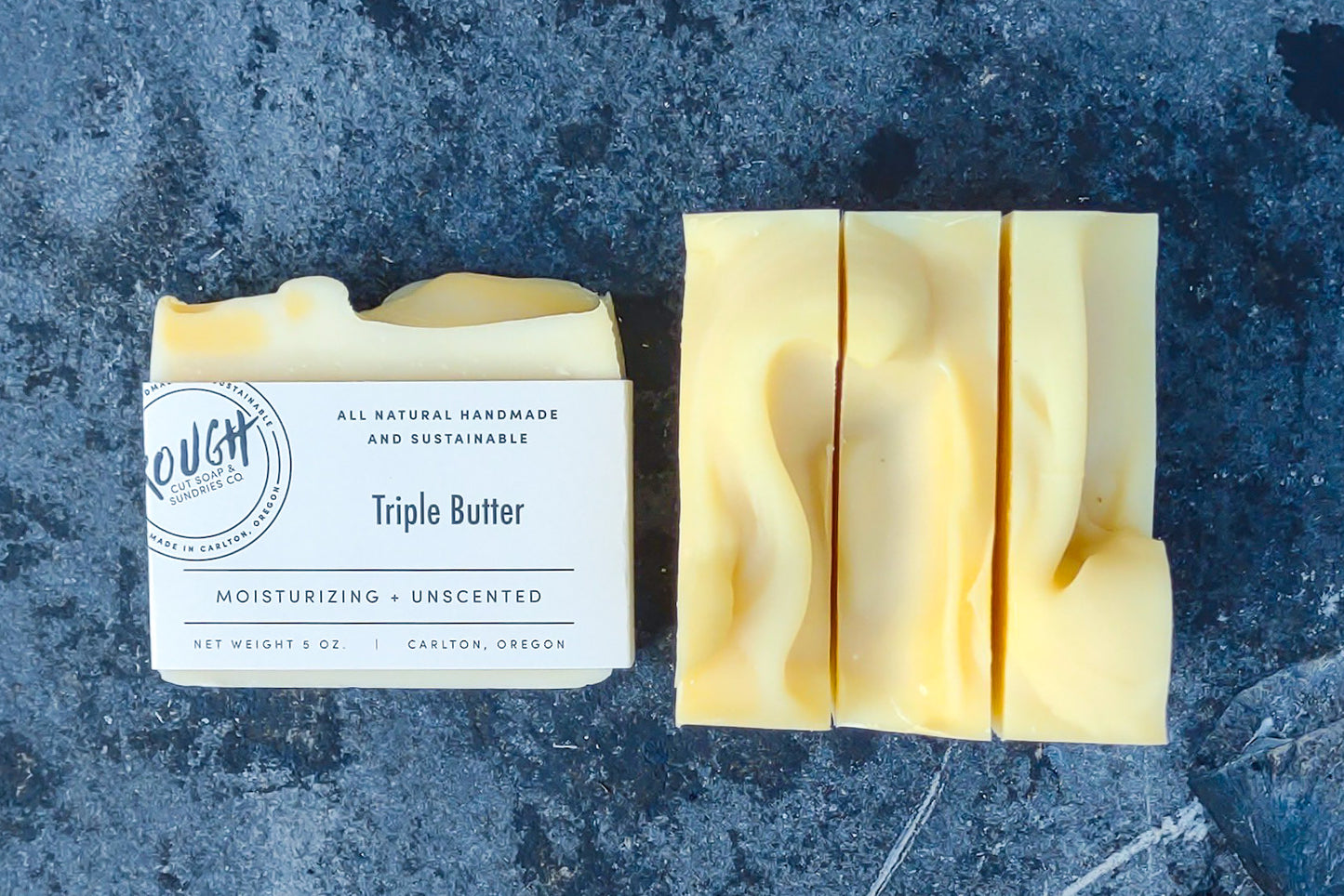Triple Butter Handcrafted Artisan Rough Cut Soap