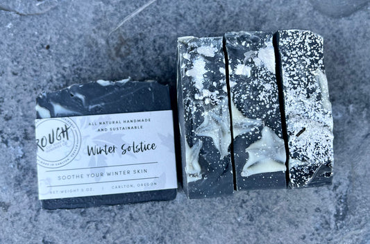Winter Solstice Handcrafted Artisan Rough Cut Soap