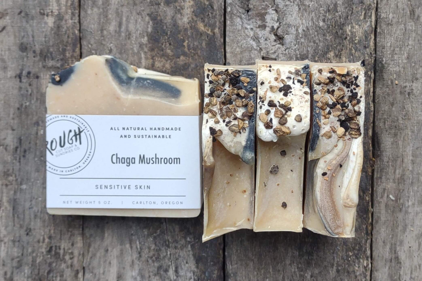 Chaga Mushroom Handcrafted Artisan Rough Cut Soap
